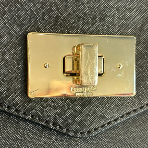 KATE SPADE Halsey Tote Leather Textured Large Exterior Pocket Shoulder Bag - Picture 3 of 15